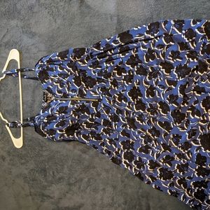 Blue and black dress